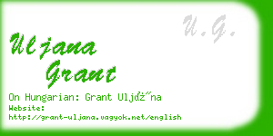uljana grant business card